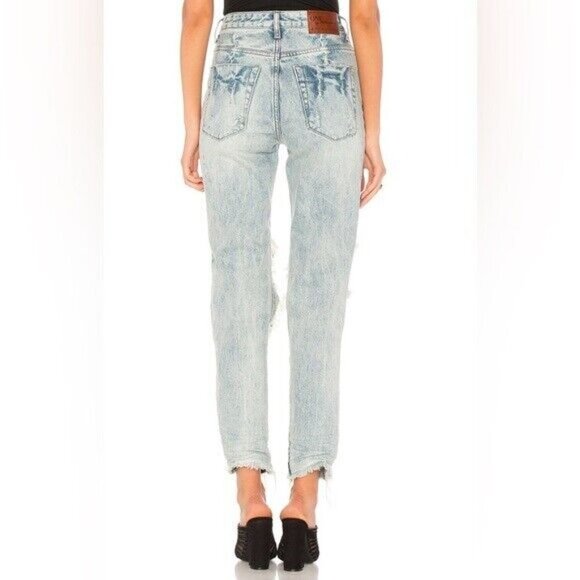 One Teaspoon High Rise Waist Freebirds Skinny Jeans Denim distressed Size 26 - Picture 12 of 12